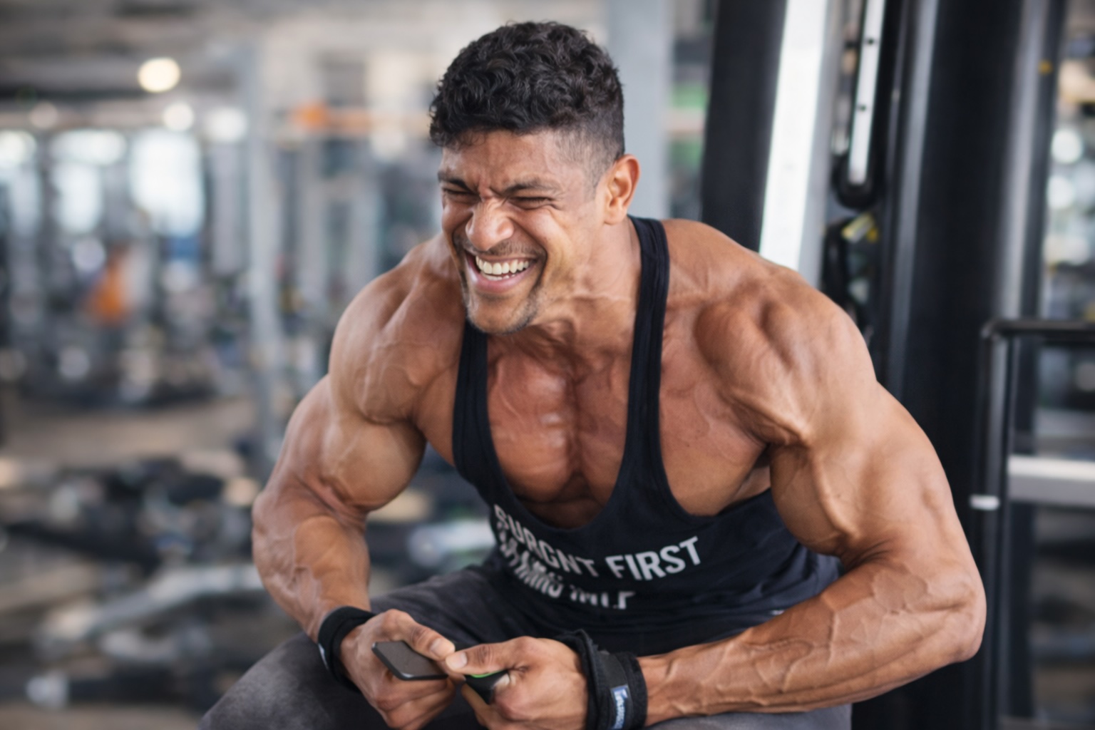 Imran Shaik showcasing championship-winning physique